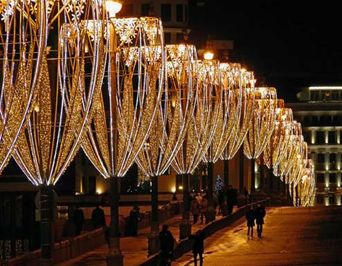 Новогодние консоли на столбы в Улан-Удэ